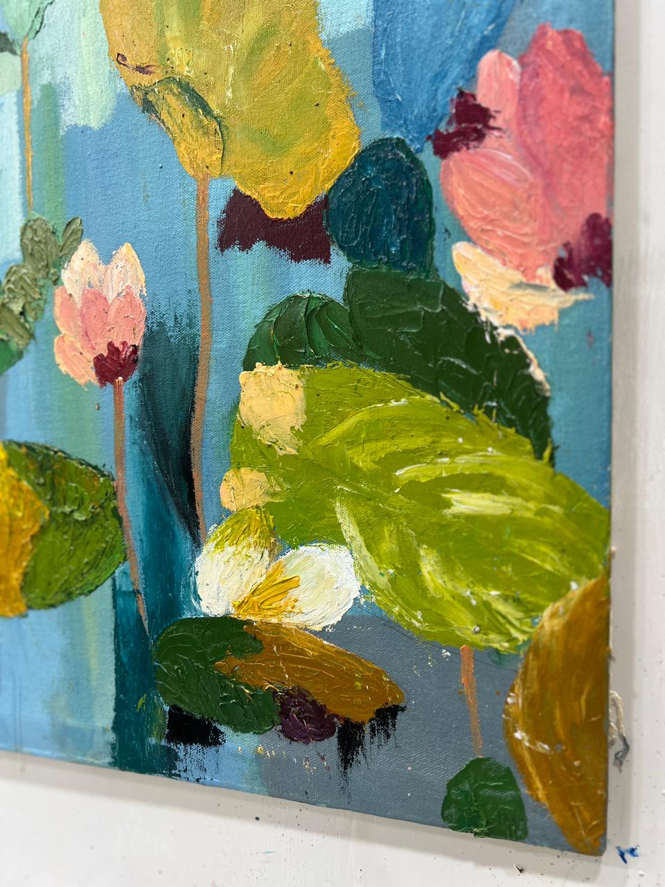 Blooming Serenity: A Textured Floral Masterpiece - Image 4