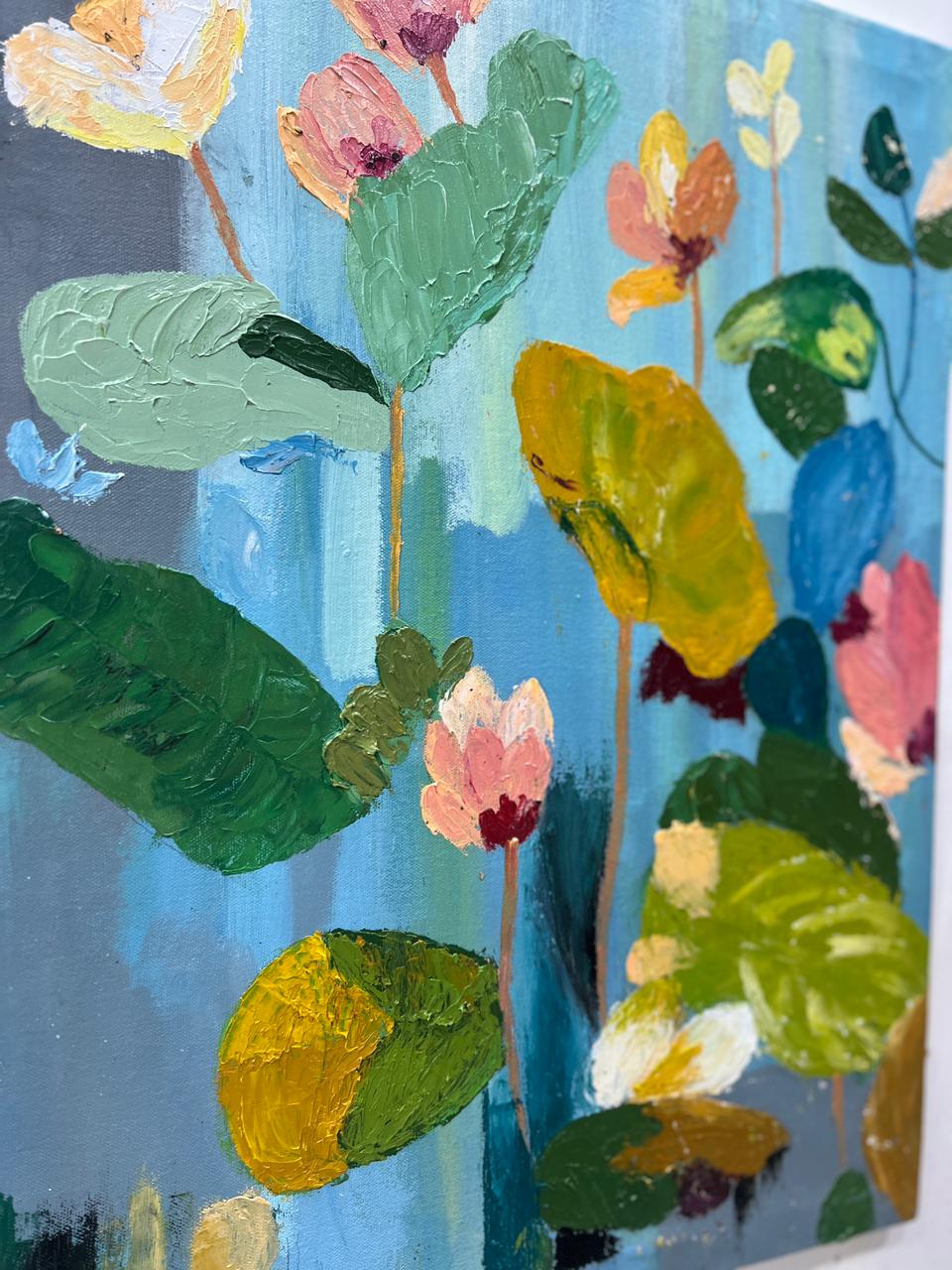 Blooming Serenity: A Textured Floral Masterpiece - Image 3