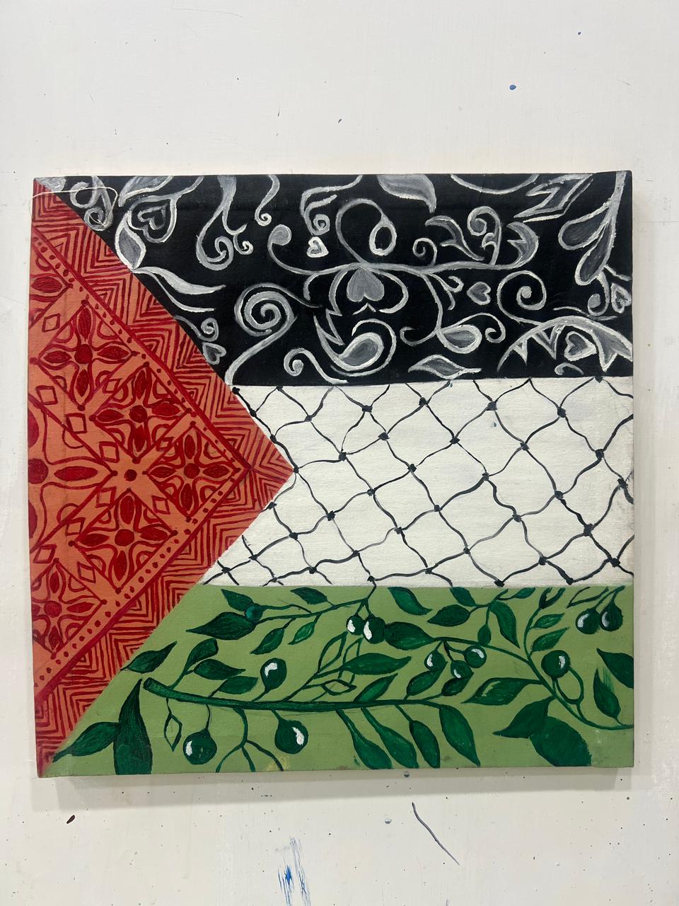 Heritage & Resilience: A Symbolic Abstract Composition