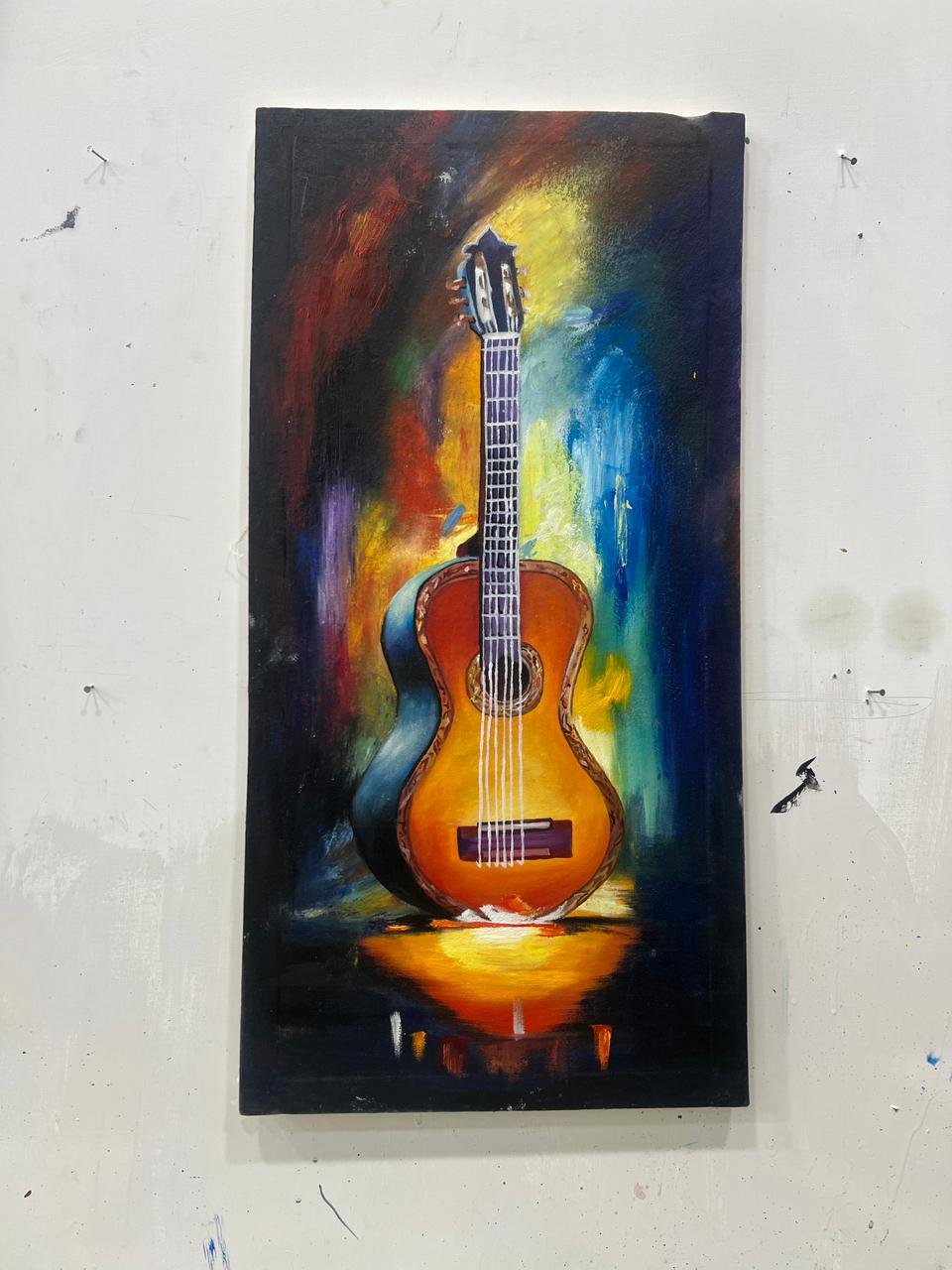 Melodic Radiance: A Vibrant Acoustic Guitar Masterpiece - Image 4
