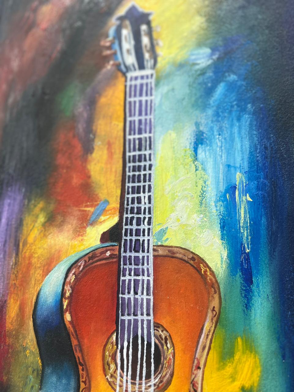 Melodic Radiance: A Vibrant Acoustic Guitar Masterpiece - Image 5