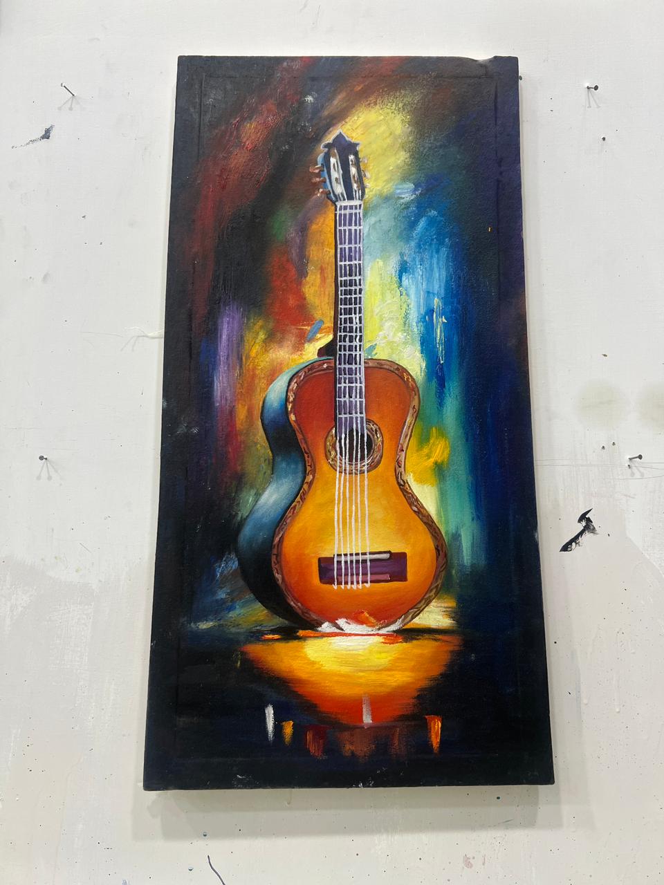 Melodic Radiance: A Vibrant Acoustic Guitar Masterpiece - Image 3
