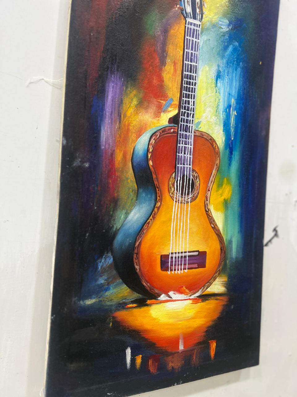 Melodic Radiance: A Vibrant Acoustic Guitar Masterpiece - Image 7