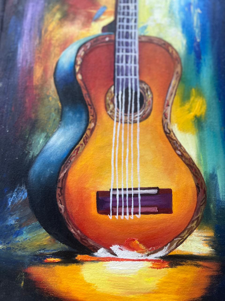 Melodic Radiance: A Vibrant Acoustic Guitar Masterpiece