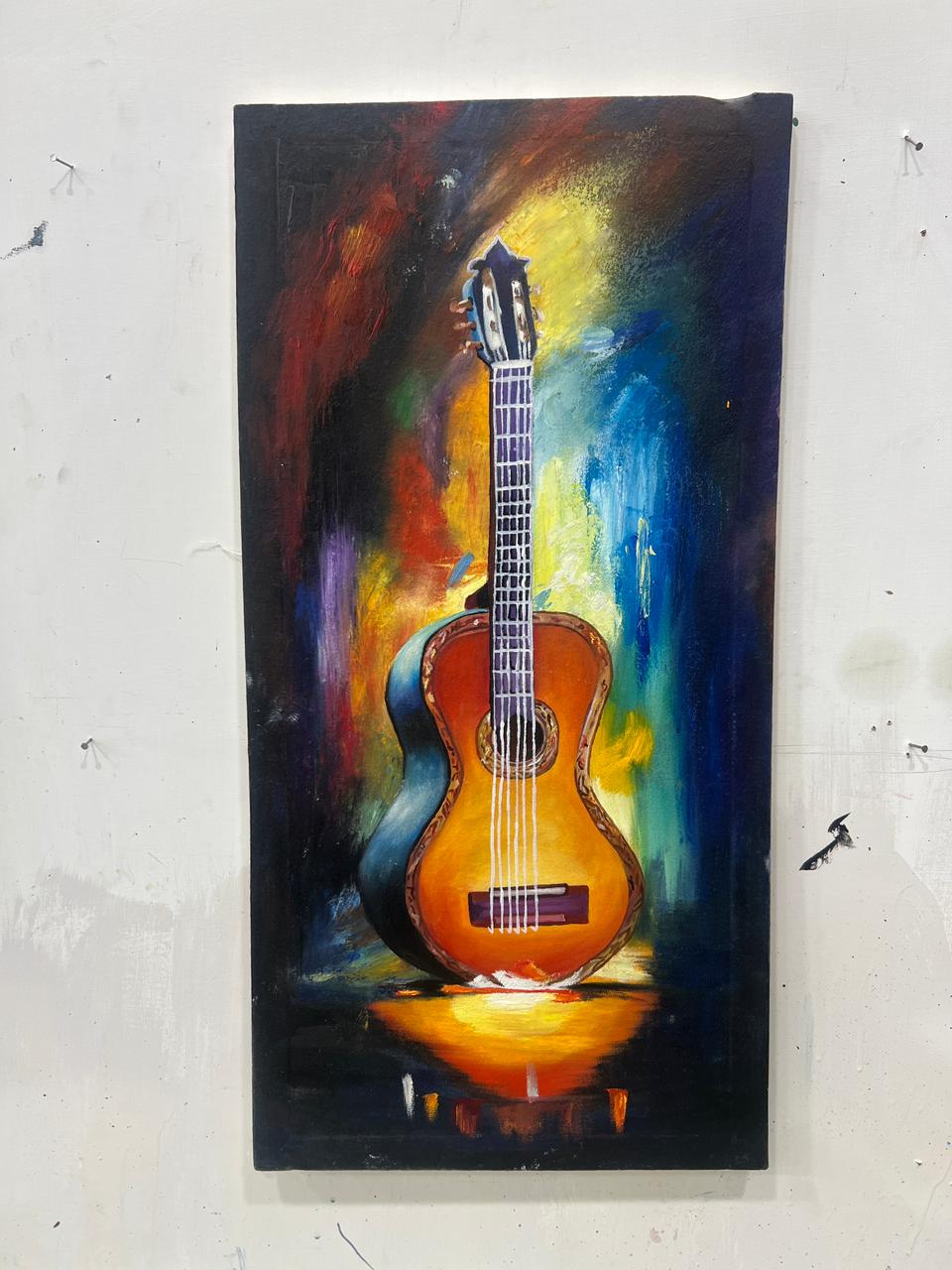 Melodic Radiance: A Vibrant Acoustic Guitar Masterpiece - Image 8