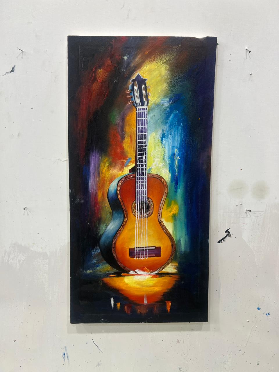 Melodic Radiance: A Vibrant Acoustic Guitar Masterpiece - Image 9