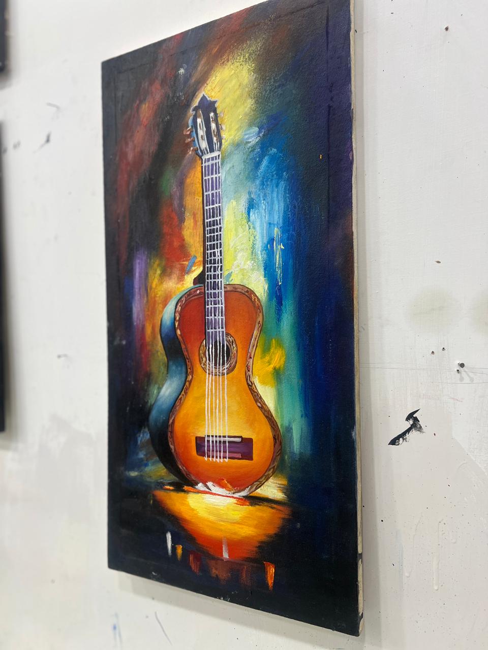 Melodic Radiance: A Vibrant Acoustic Guitar Masterpiece - Image 2