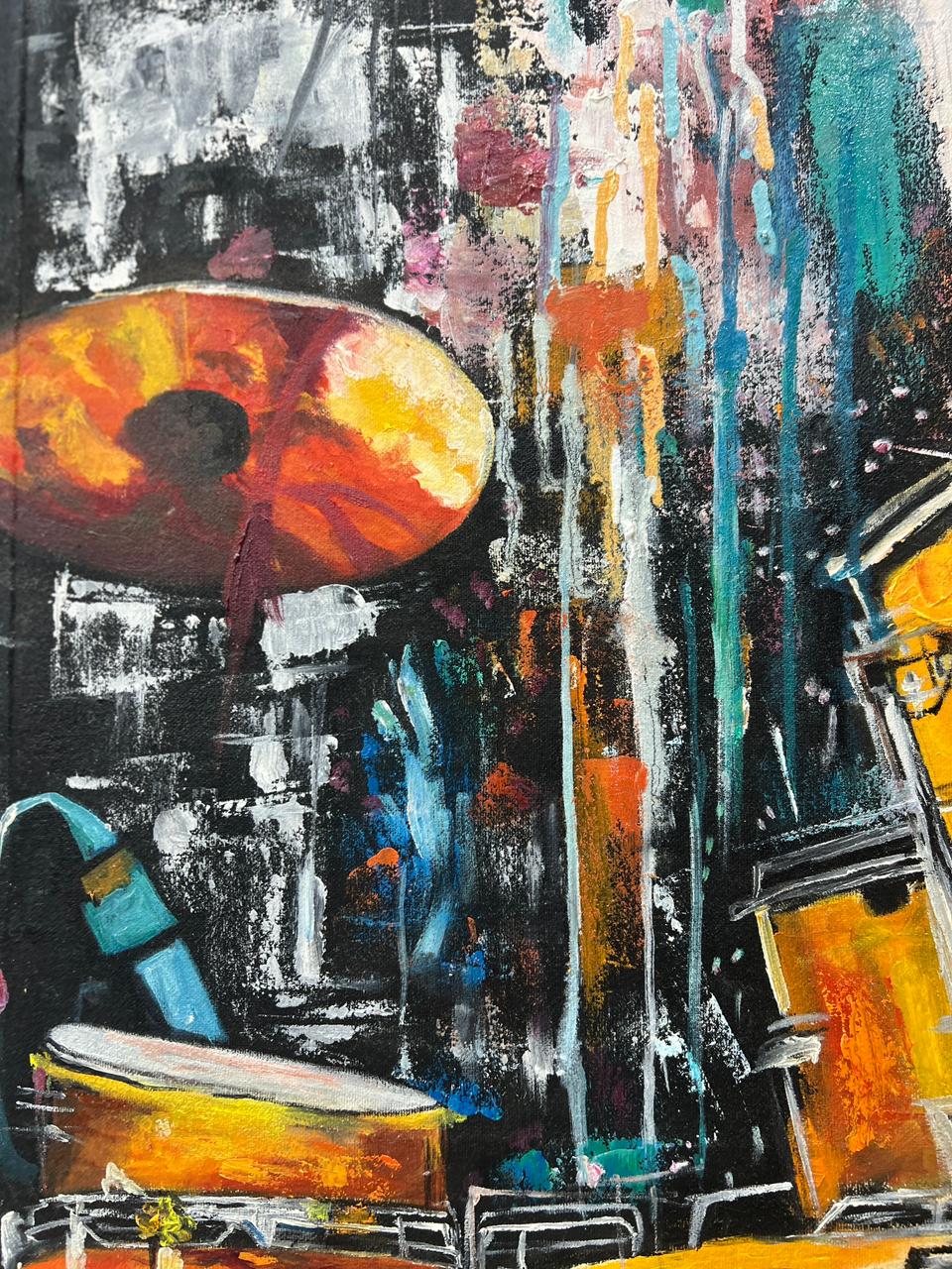 Rhythm in Color: Abstract Drum Kit Canvas - Image 3